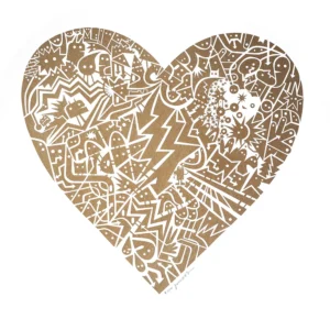 Electric Gold Heart by James Bates